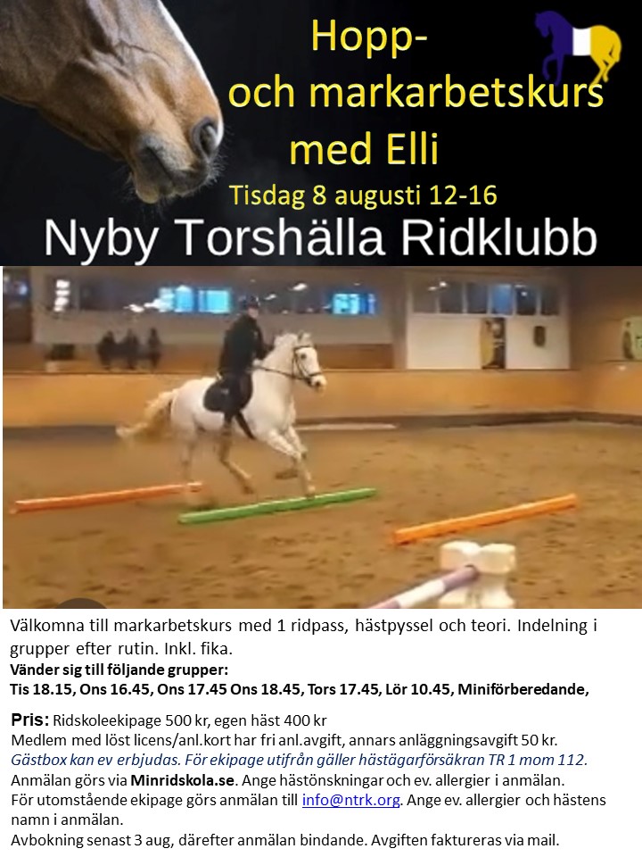 Hopp- och markarbetsläger 8 aug-23