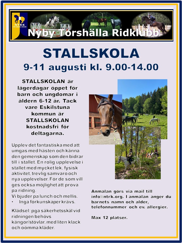 Stallskola augusti -23