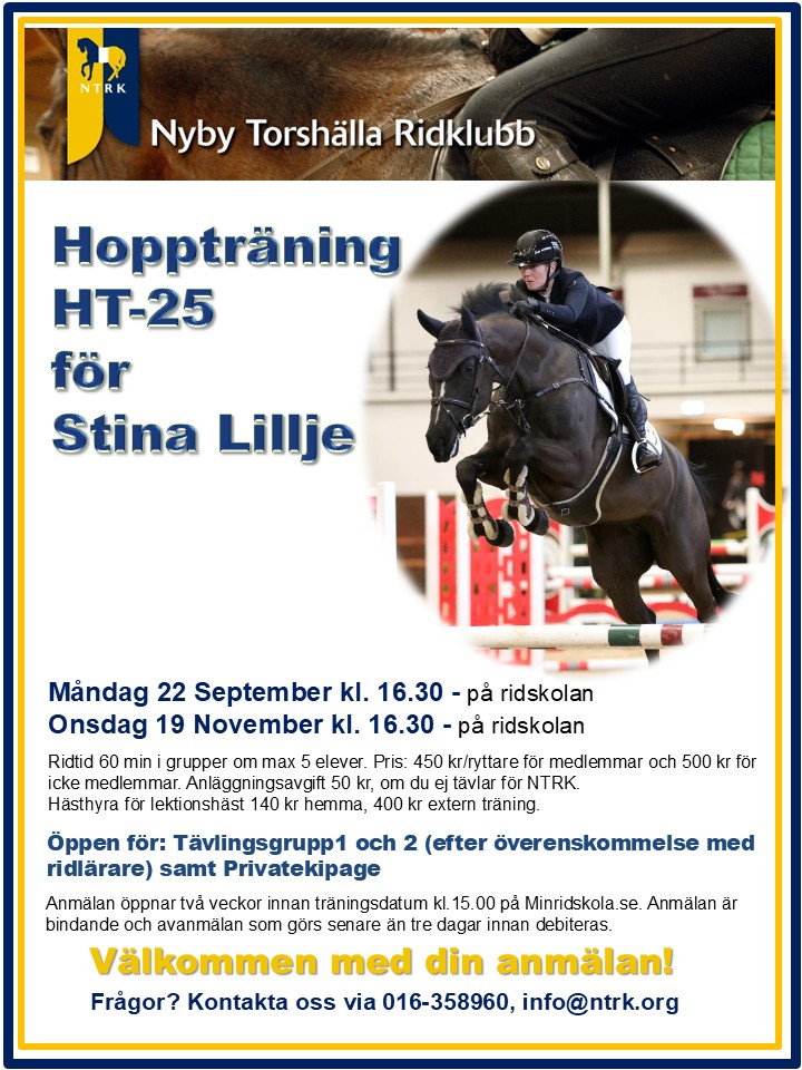 Hoppträning Stina Lillje ht-25