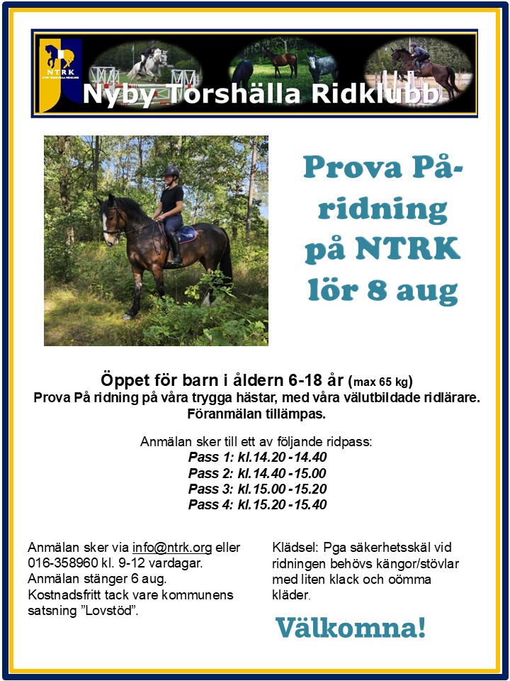 Prova p&aring; dag 8 aug 2026