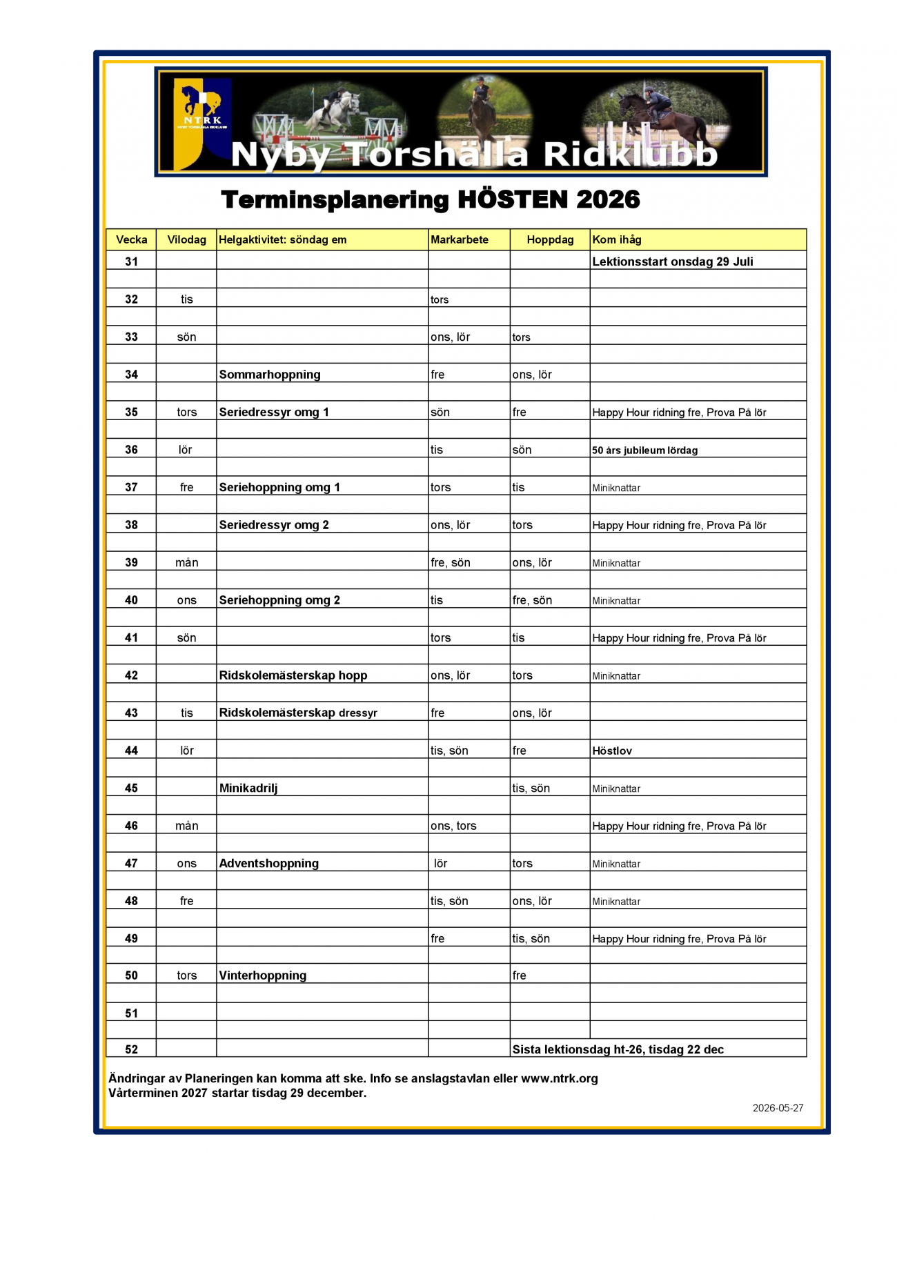 Planering ht-26-0