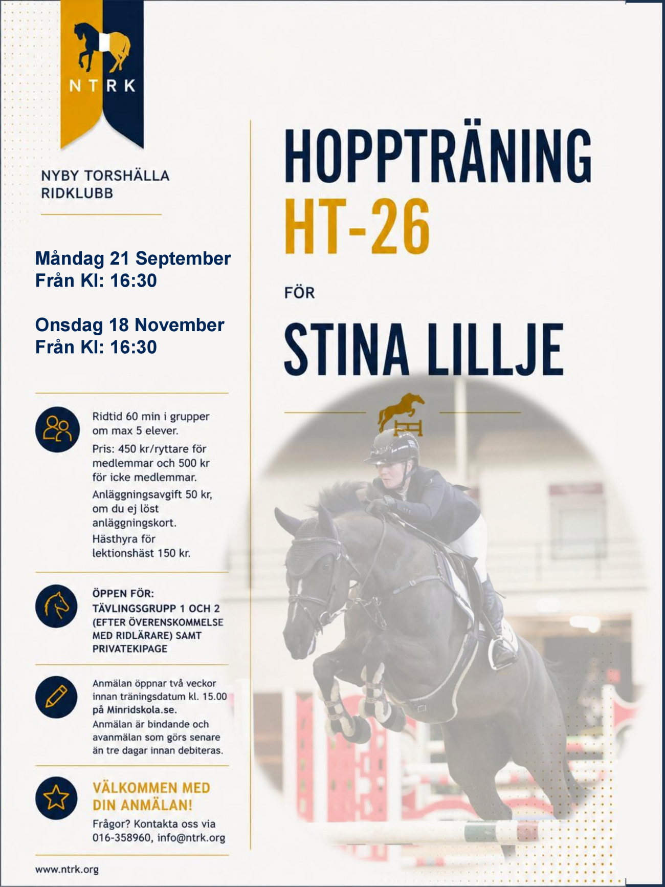 Hoppträning Stina Lillje ht-26-1