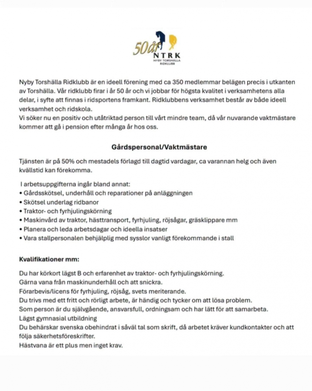 VAKTMÄSTARE TEXT